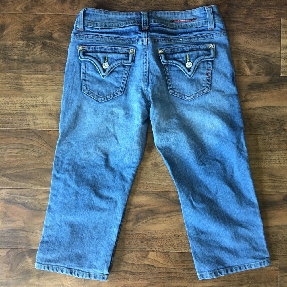 Blue Denim Vigoss Capris Sz 3 - Picture 2 of 8